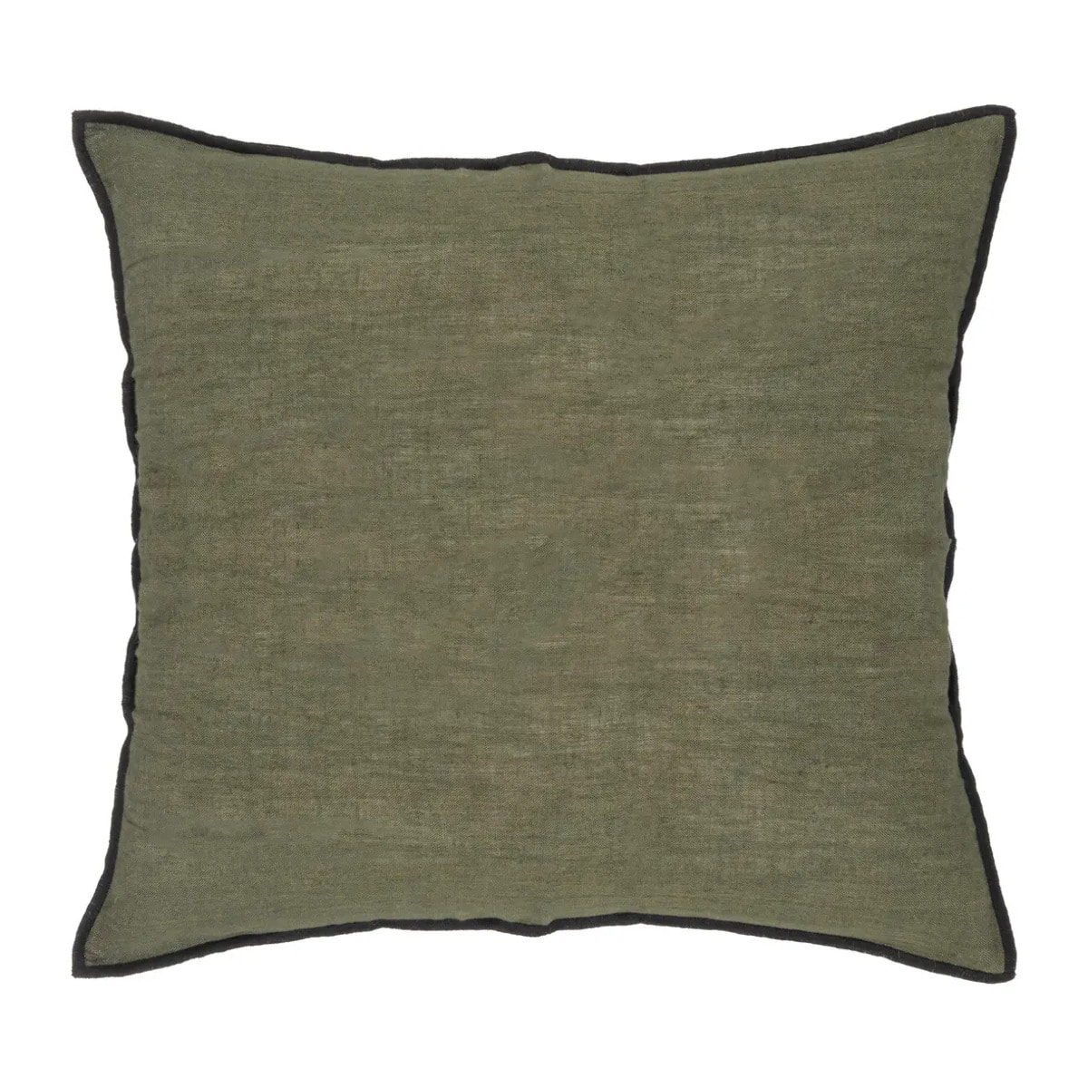 Coussin "Linah" - coton - vert kaki - 45x45 cm