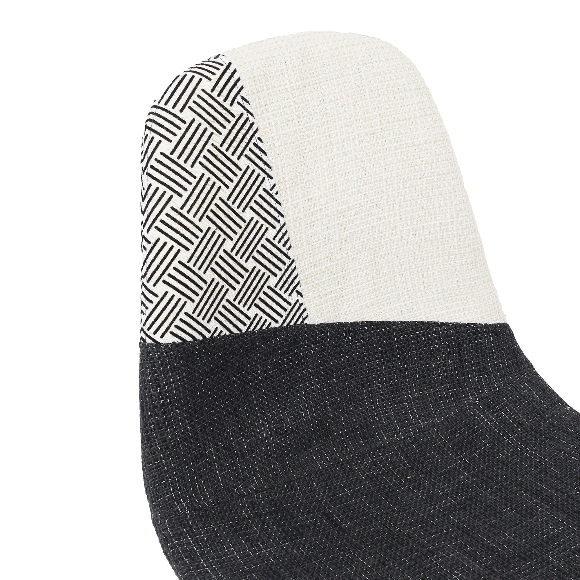 Chaise First Patchwork Noir Et Blanc - Lot De 4