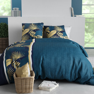 Parure housse de couette imprimé 100% coton - tropeal