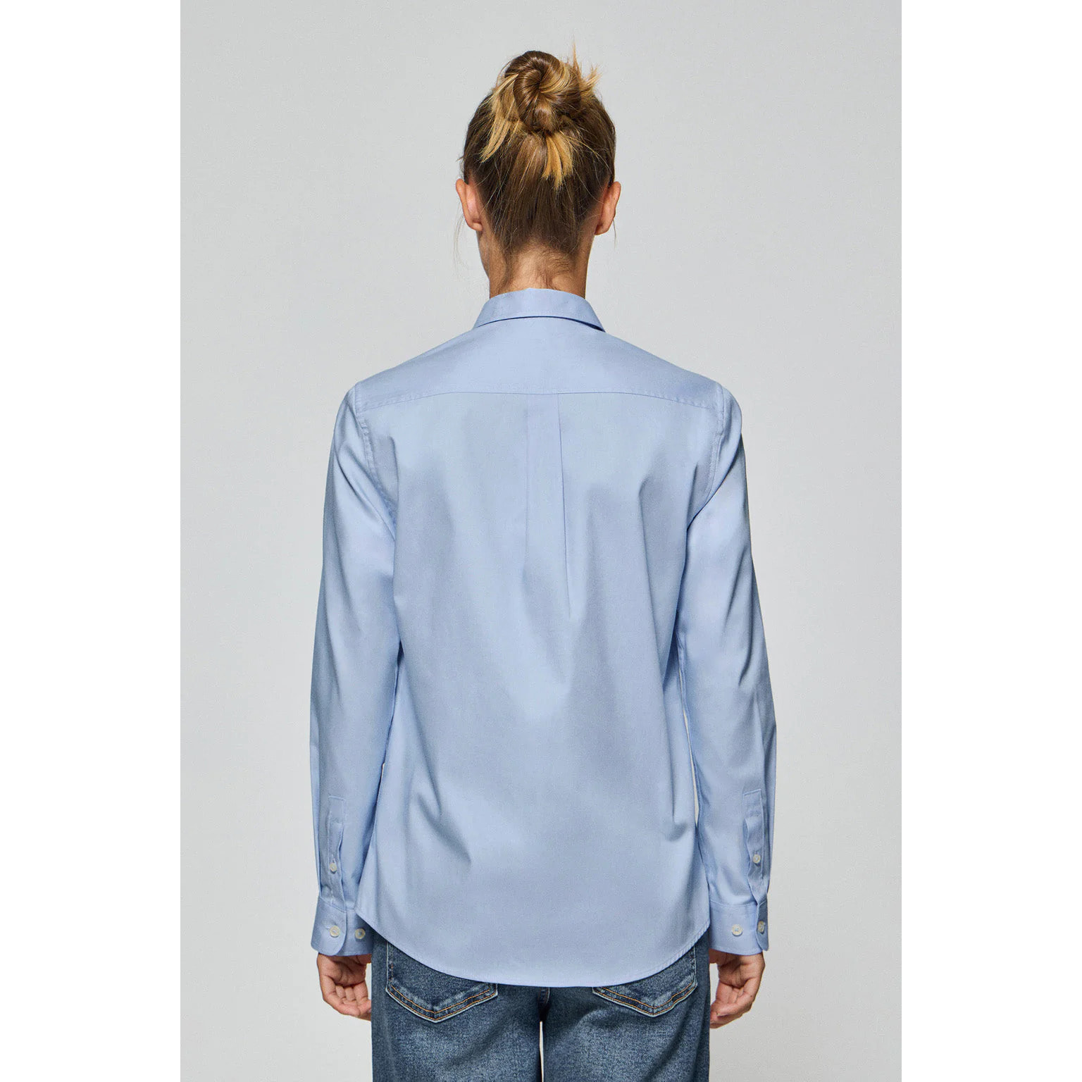 Camicia regular fit celeste con ricamo Polo Club