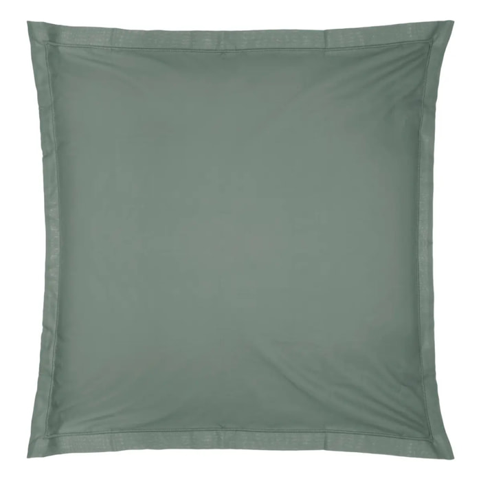 Taie d'oreiller "Carina" coton vert céladon 63x63cm