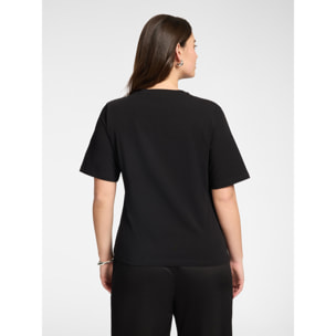 Elena Mirò - T-shirt con ricamo Monogram - Nero
