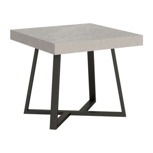 Tavolo allungabile 90x90/194 cm Zeplir cashmere gambe antracite