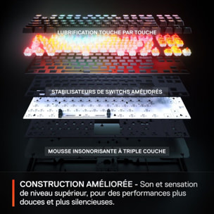 Clavier gamer STEELSERIES Apex Pro TKL Gen 3 FR Blanc
