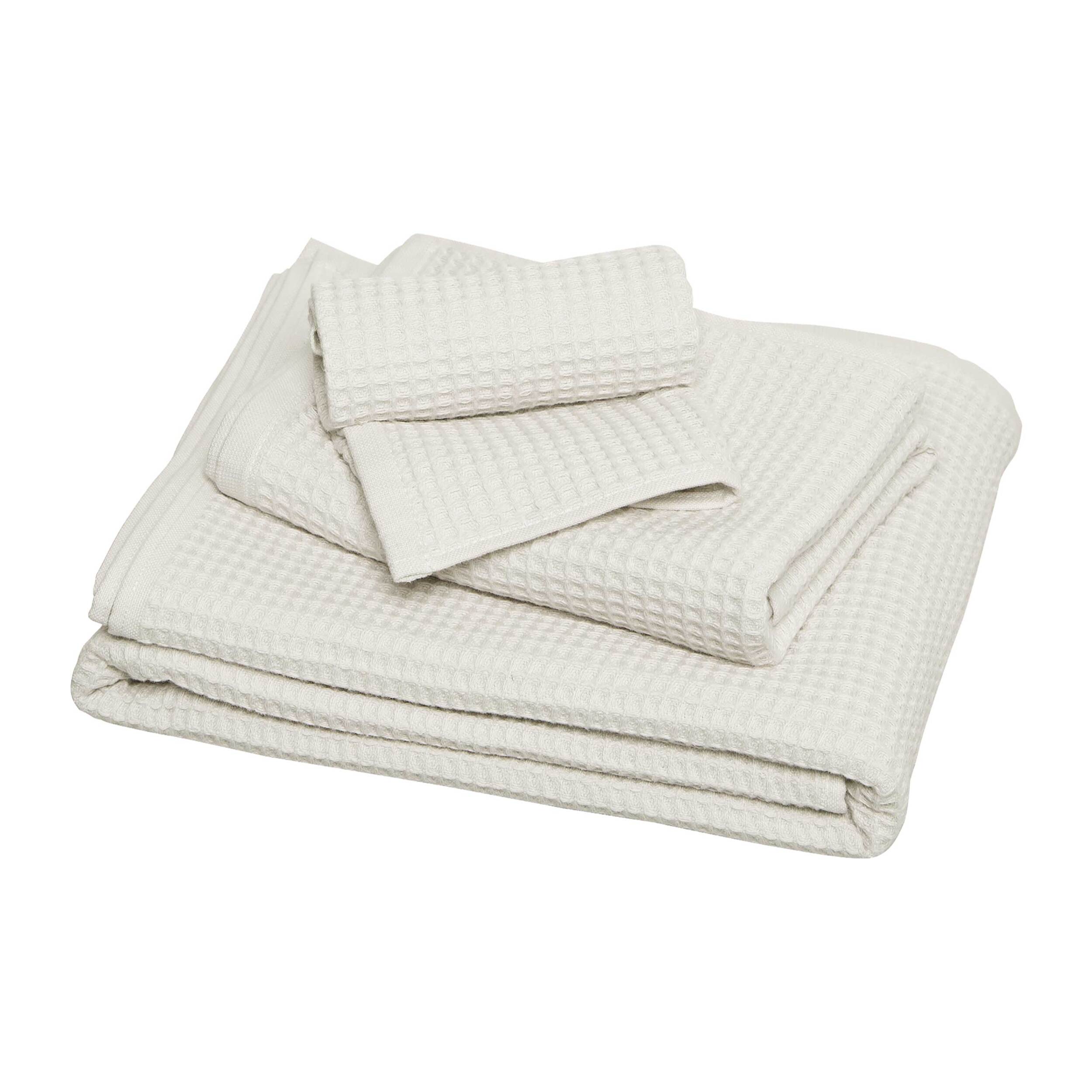 Serviette de toilette en coton bio, ESPRIT NID D'ABEILLE