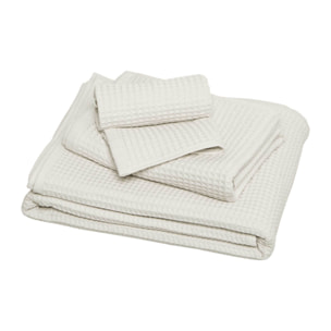 Serviette de toilette en coton bio, ESPRIT NID D'ABEILLE