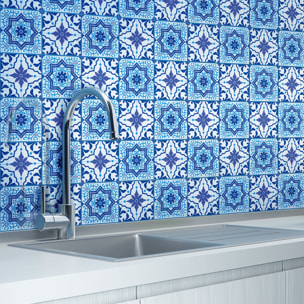 Stickers muraux - Sticker Mural Carrelage adhésif Cuisine Salle de Bain - 24 STICKERS CARRELAGES AZULEJOS GONZALO