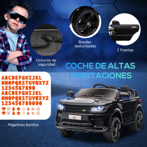 Coche Eléctrico SUV para Niños de 3-6 Años con 2 Motores 12V 110x68x52 cm Negro