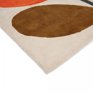 Tapis salon et chambre fait à la main en laine motif seventies YOZA