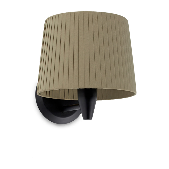 SAMBA Lampe applique noire/enrubanné vert