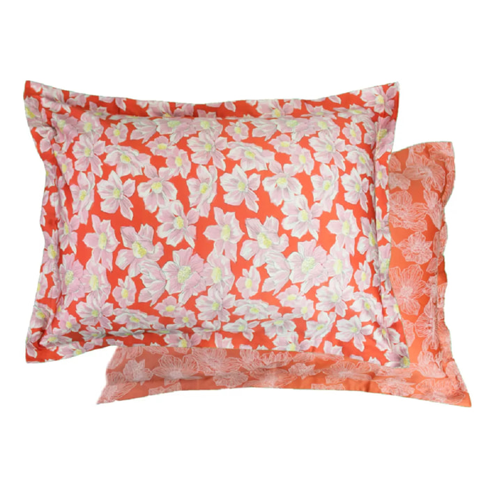 Taie d'oreiller Anemone corail