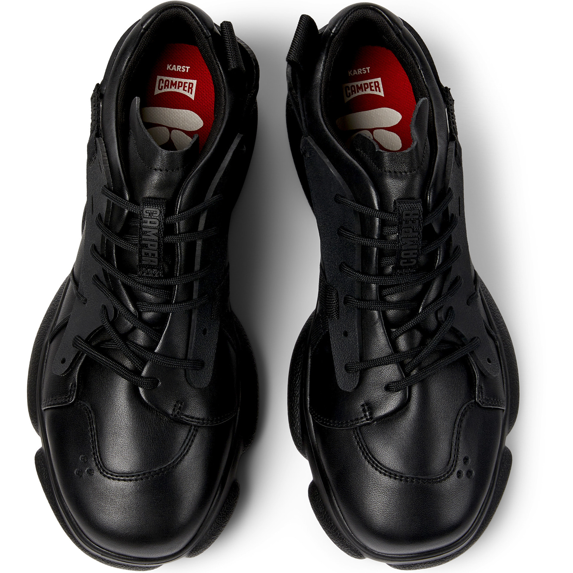 Sneakers - CAMPER Karst - Nero - Pelle liscia / Gomma