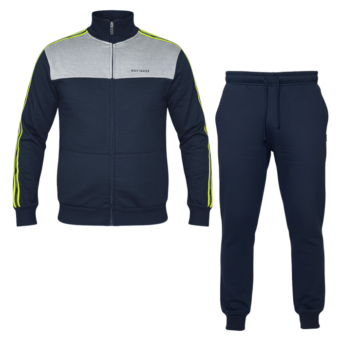Tuta Uomo NAVIGARE Cotone Felpato Full Zip