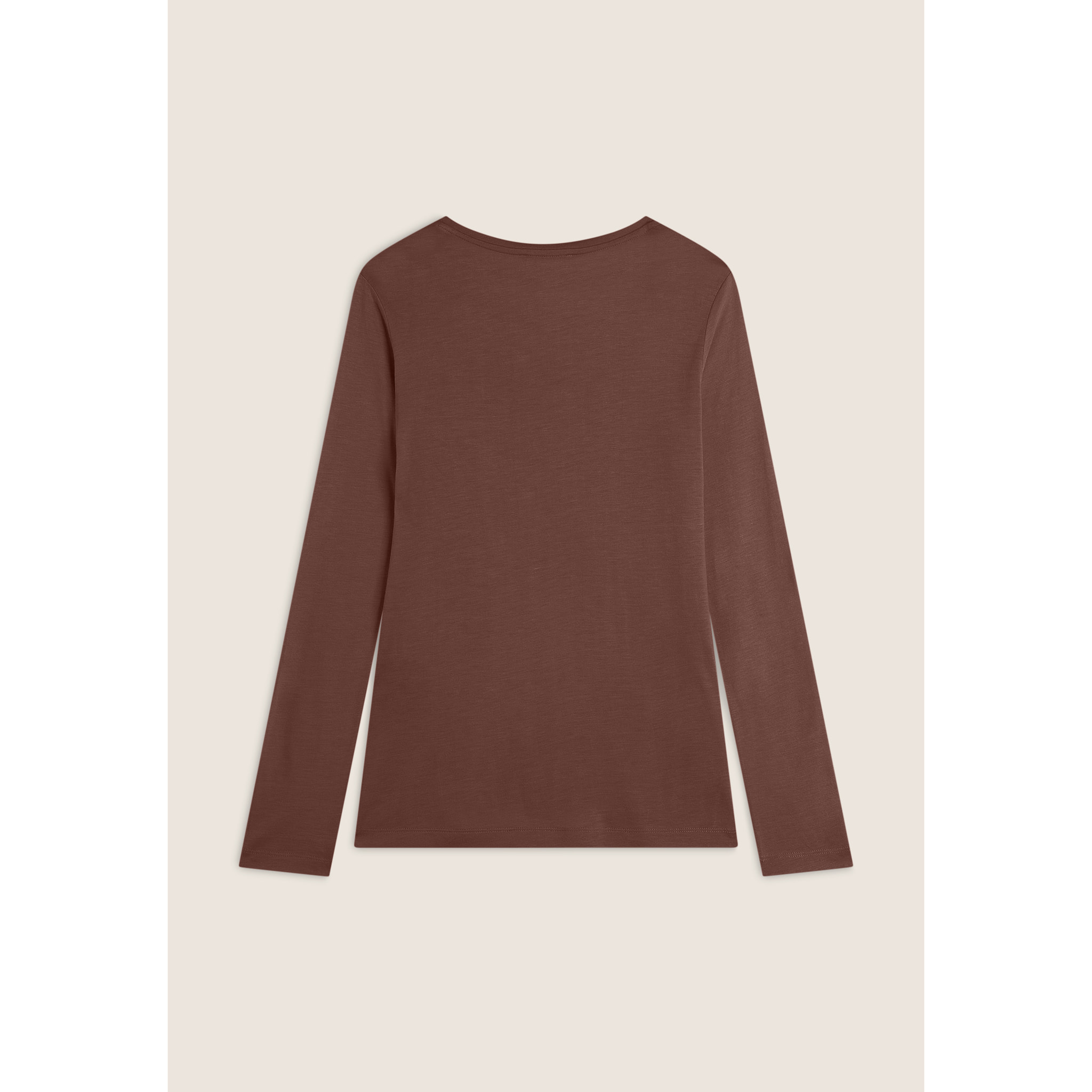 T-shirt donna manica lunga con stampa animalier oro rosa