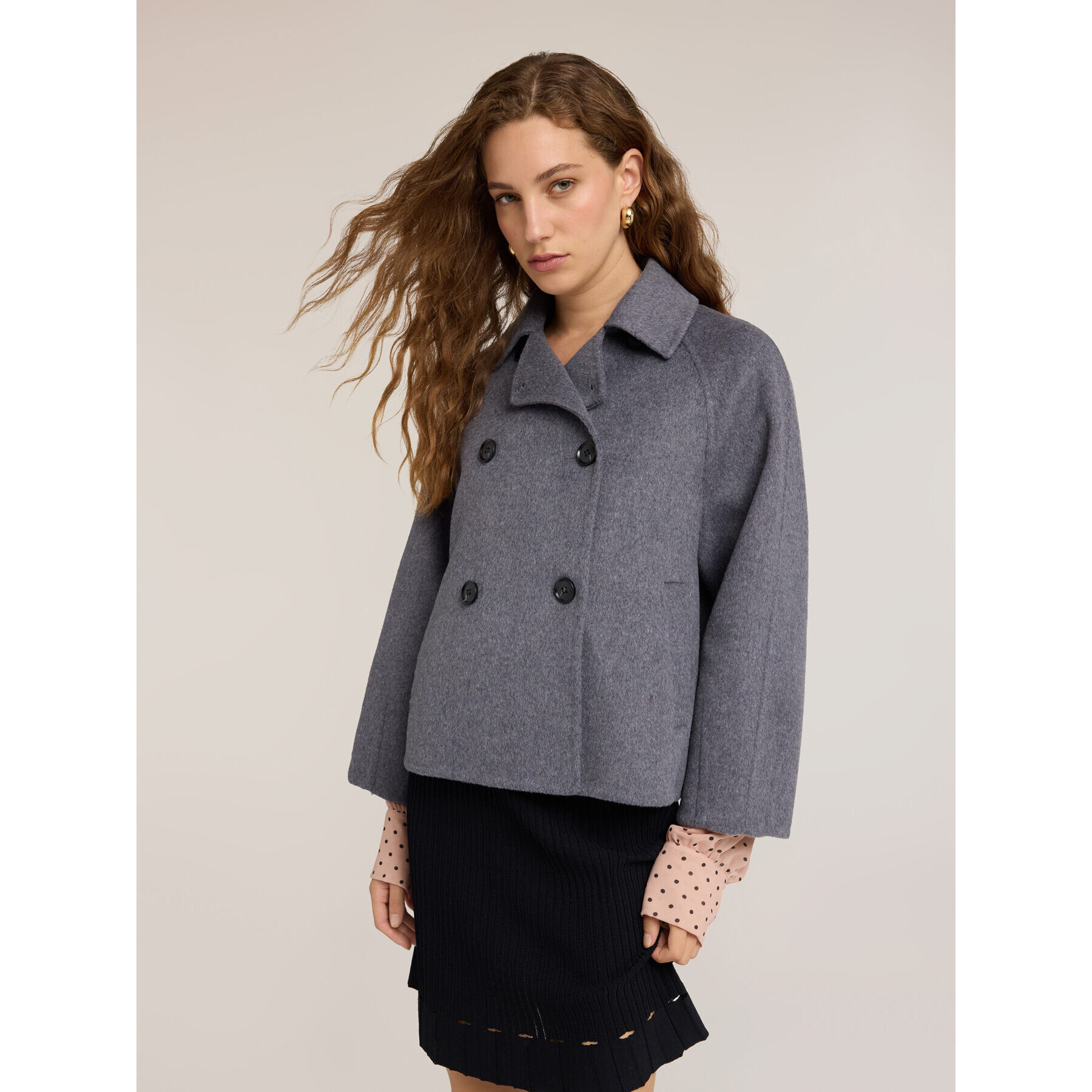 Motivi - Cappotto caban doppiopetto - Grigio