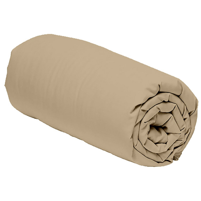 Drap housse 2 personnes percale de coton lin