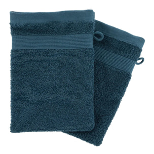 Lot de 2 gants "Praia" 15x21cm bleu égéen