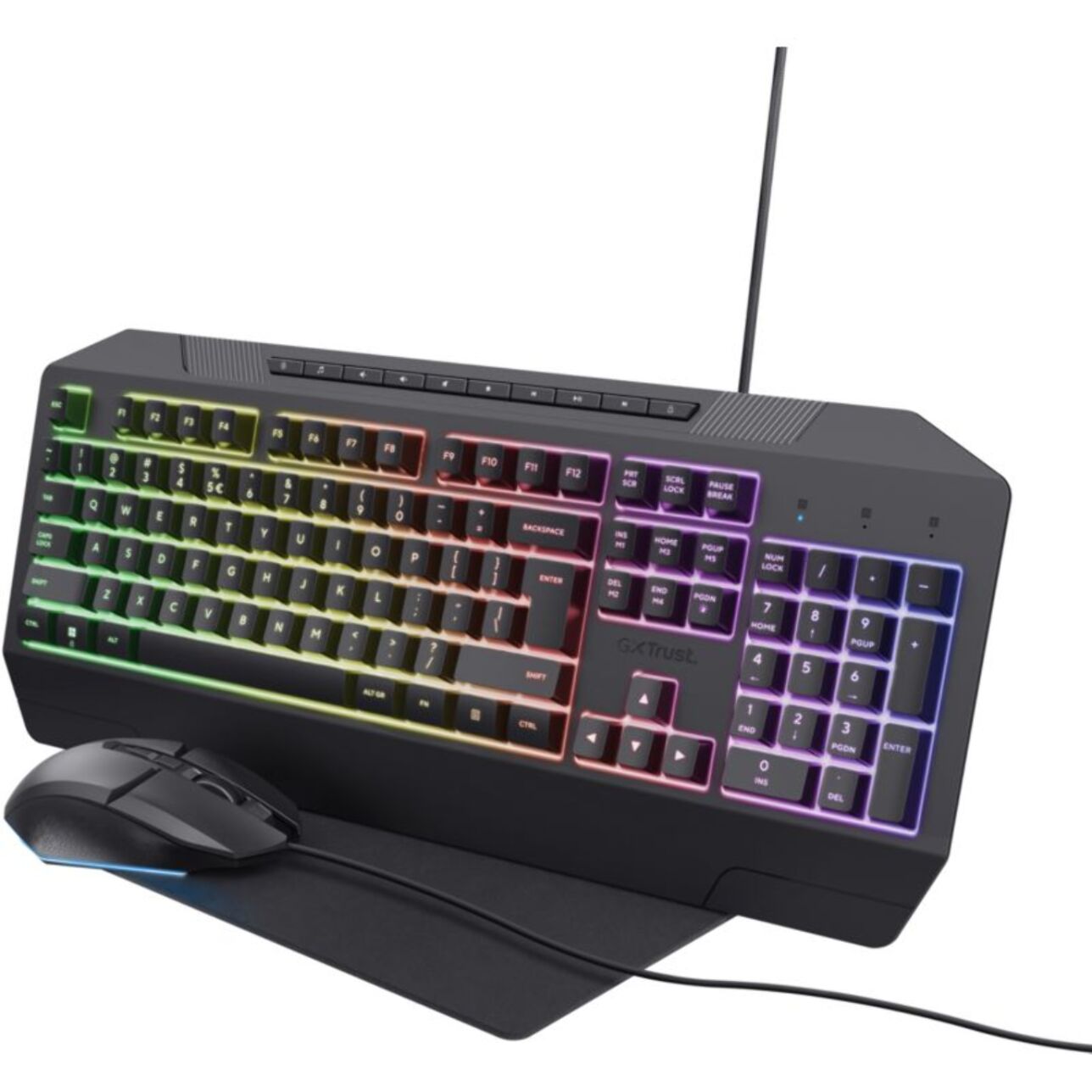 Clavier gamer TRUST Pack Gaming 3 en 1 DUOX