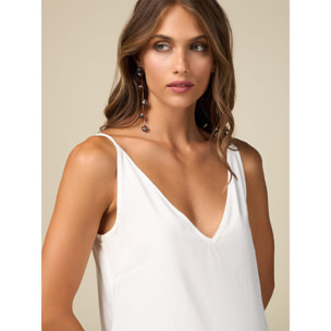 Oltre - Satin top - Blanco