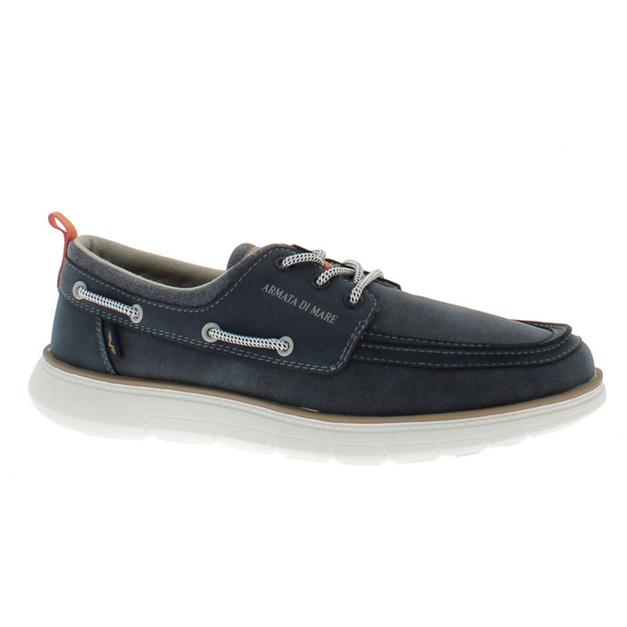Armata di Mare Scarpe Uomo da Barca Stringate con Soletta Rimovibile in Memory Foam AMU S25L707 Navy