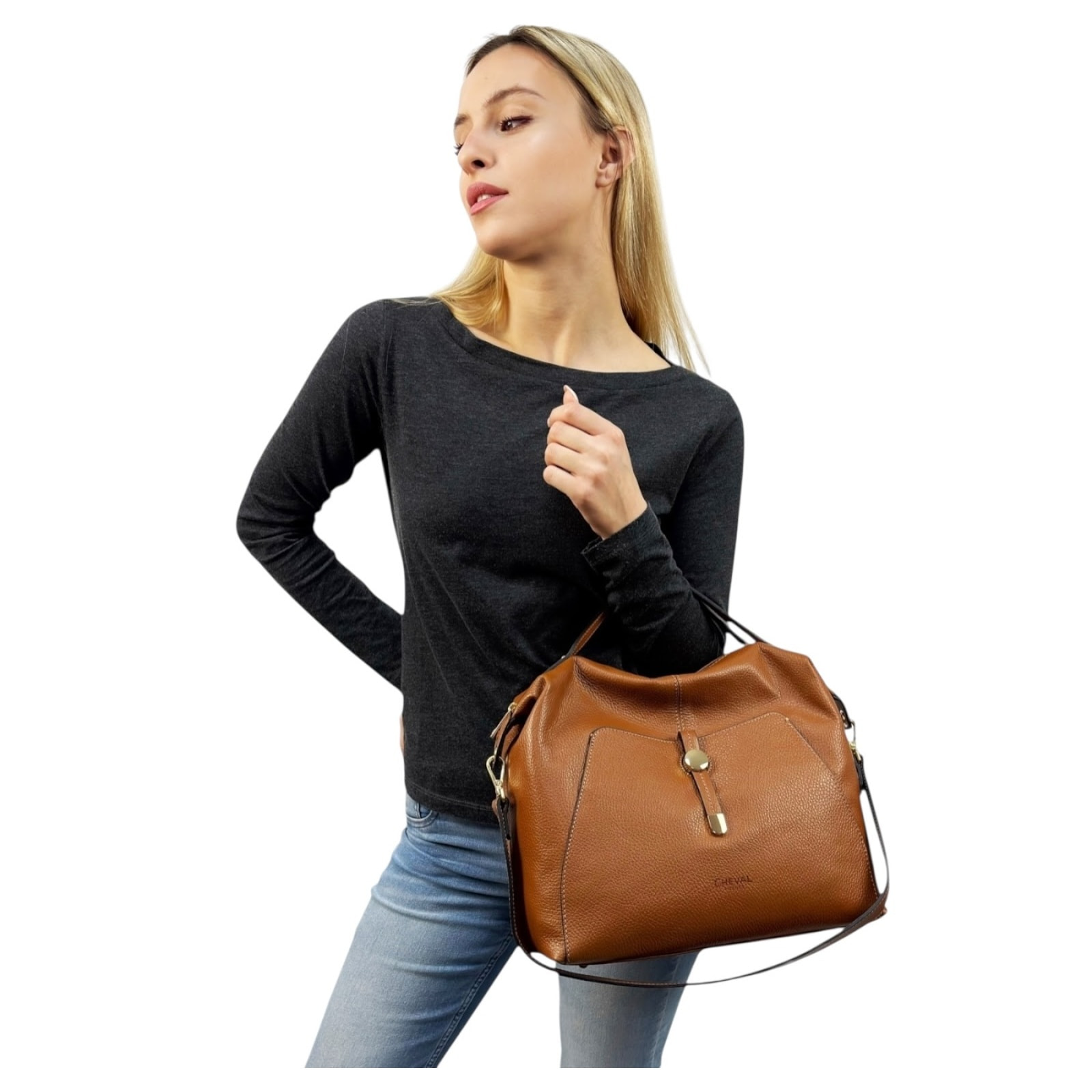 Borsa a mano Cheval Firenze Markab Cuoio