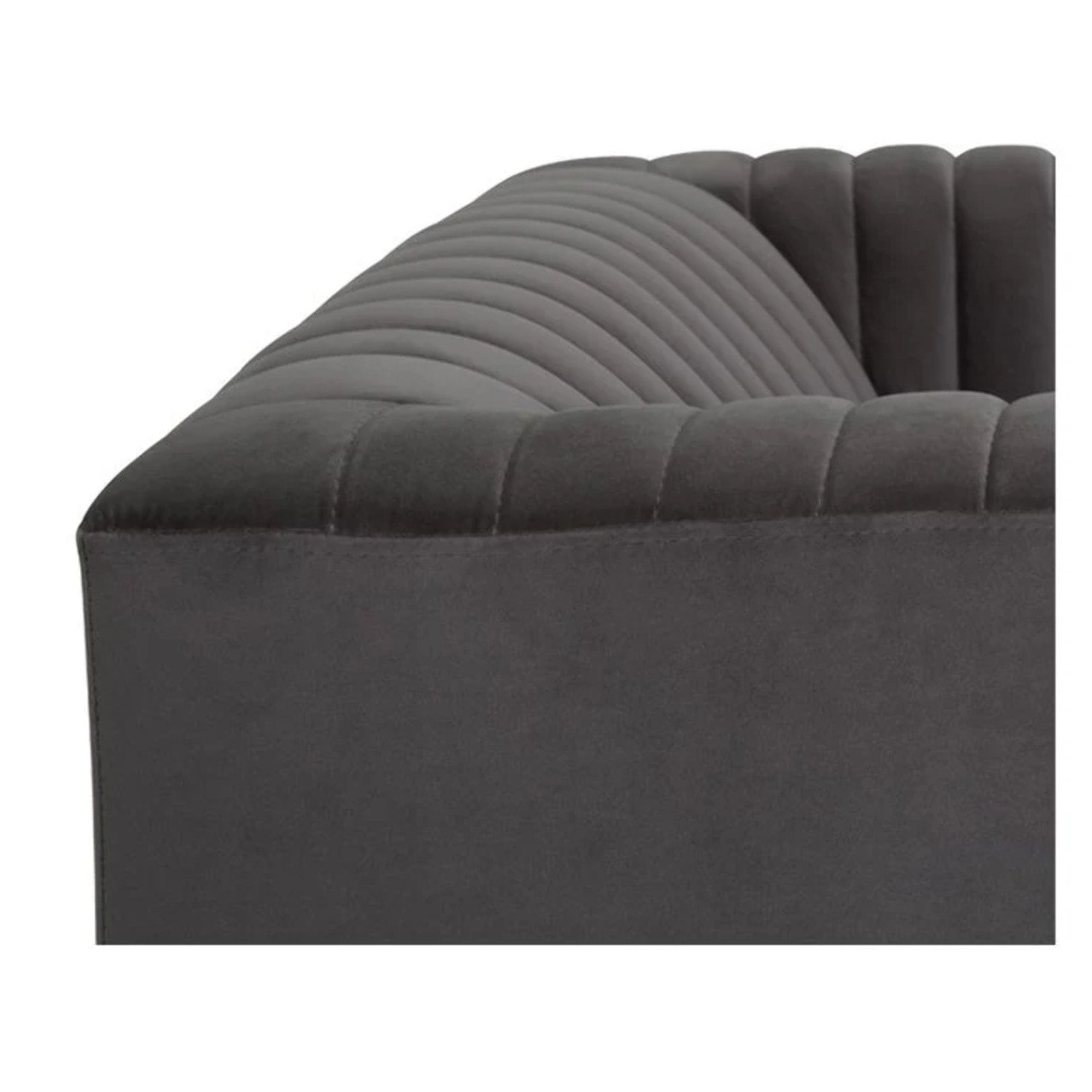Fauteuil en velours gris - Gatsby