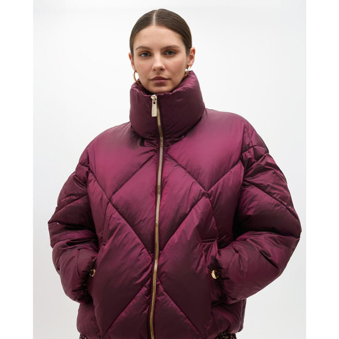 Anorak Metallico Trapuntato Midi