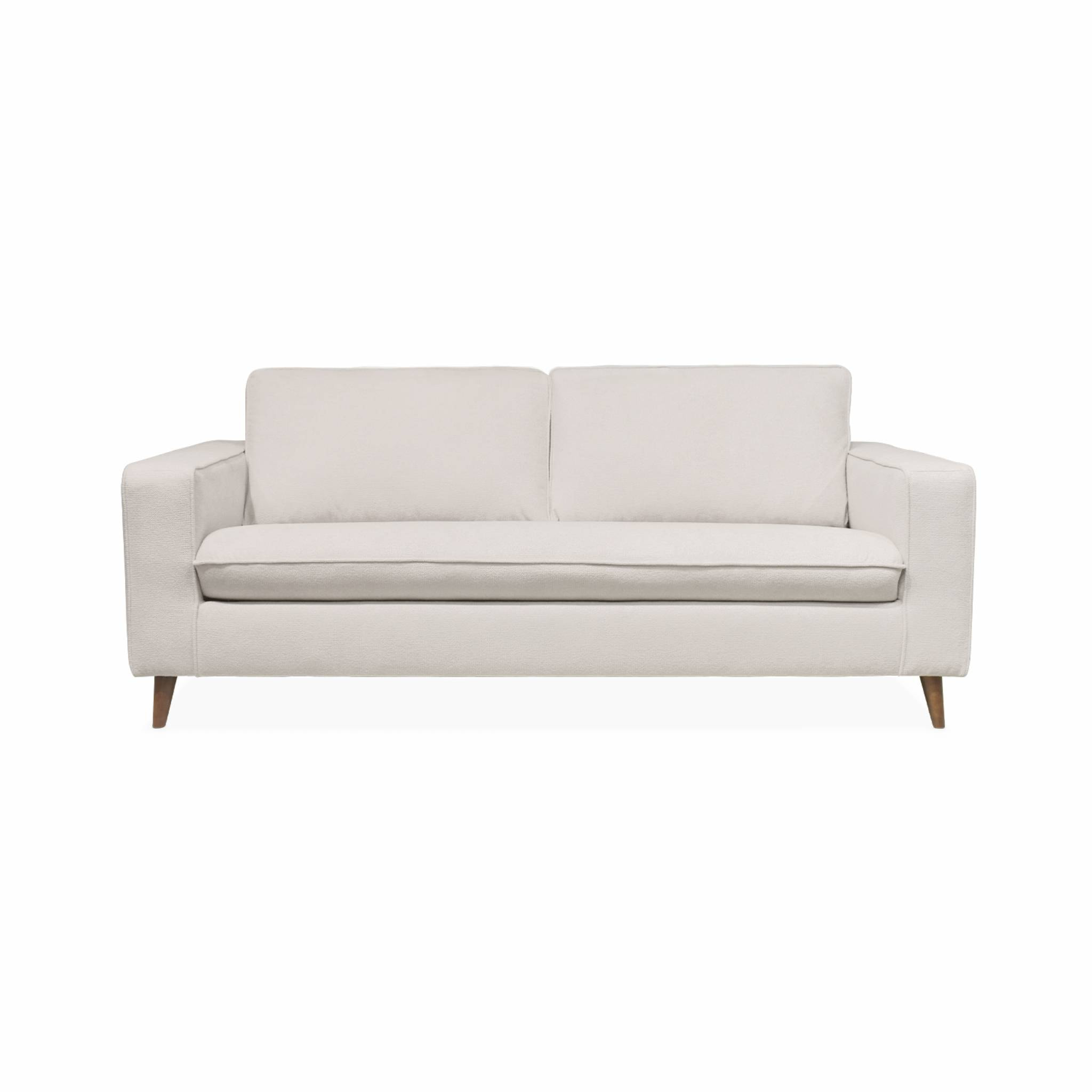 Canapé lit 3 places ivoire avec matelas 12cm d'épaisseur. fabriqué en France