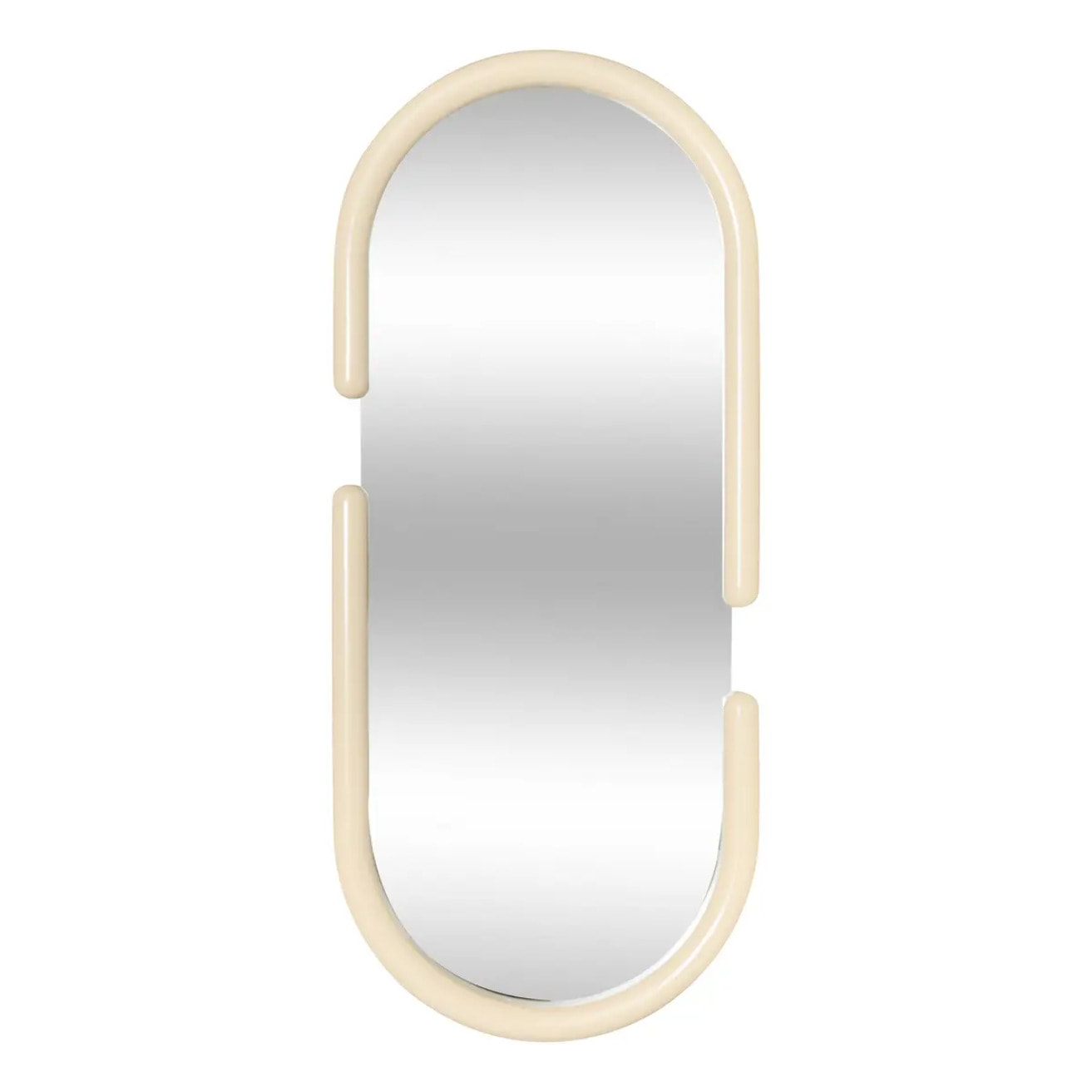 Miroir Pool ovale 39x90cm beige