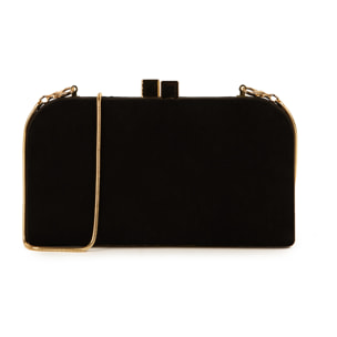 Clutch microfibra negro