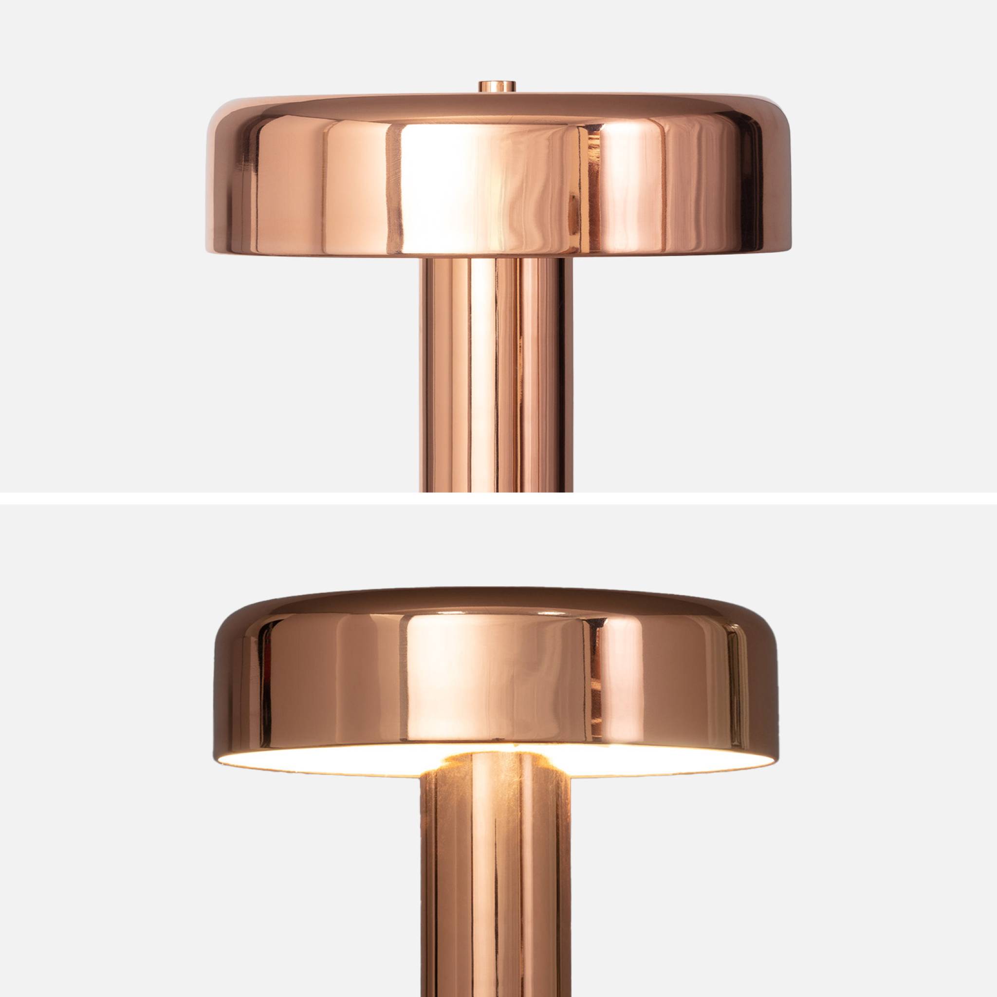Lampe à poser métal Rudy or rose Ø 30cm