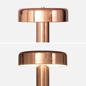Lampe à poser métal Rudy or rose Ø 30cm