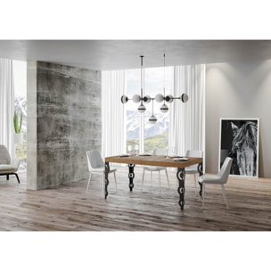 Tavolo allungabile 90x200/460 cm Karamay quercia natura telaio Antracite