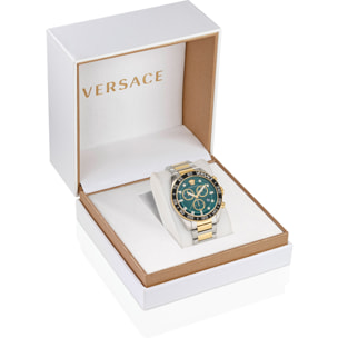 Versace Reloj Cronógrafo De Cuarzo Greca Dome Chr (Wc-6K)