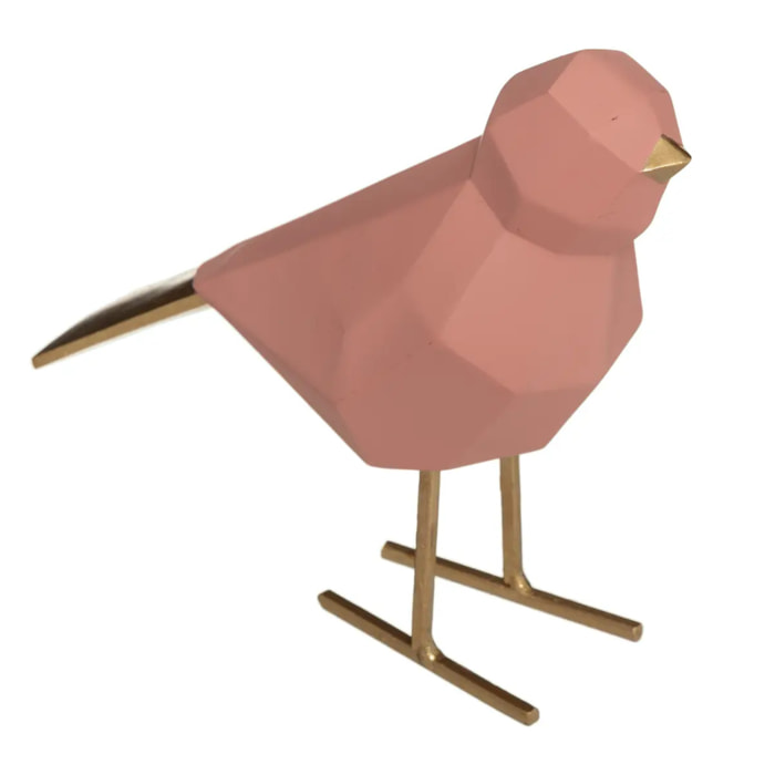 Oiseau origami H.16cm résine