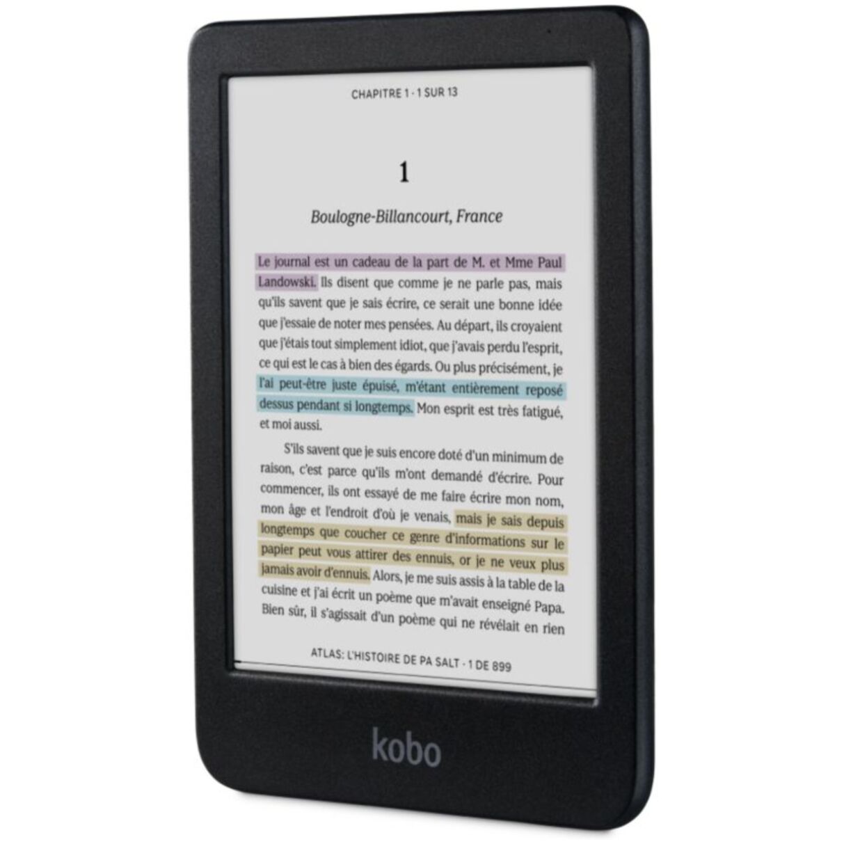 Liseuse eBook KOBO Pack Clara Colour + Cover Transparente