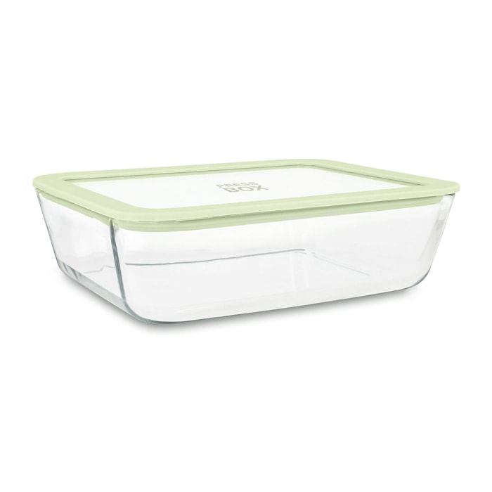 Boîte hermétique rectangulaire verte 1,5L PRESSBOX