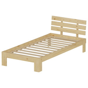 Lit en bois avec tête de lit 90x190cm FINN