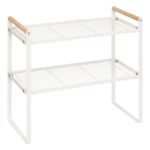 Etagère 2 niveaux Balm blanc L42cm