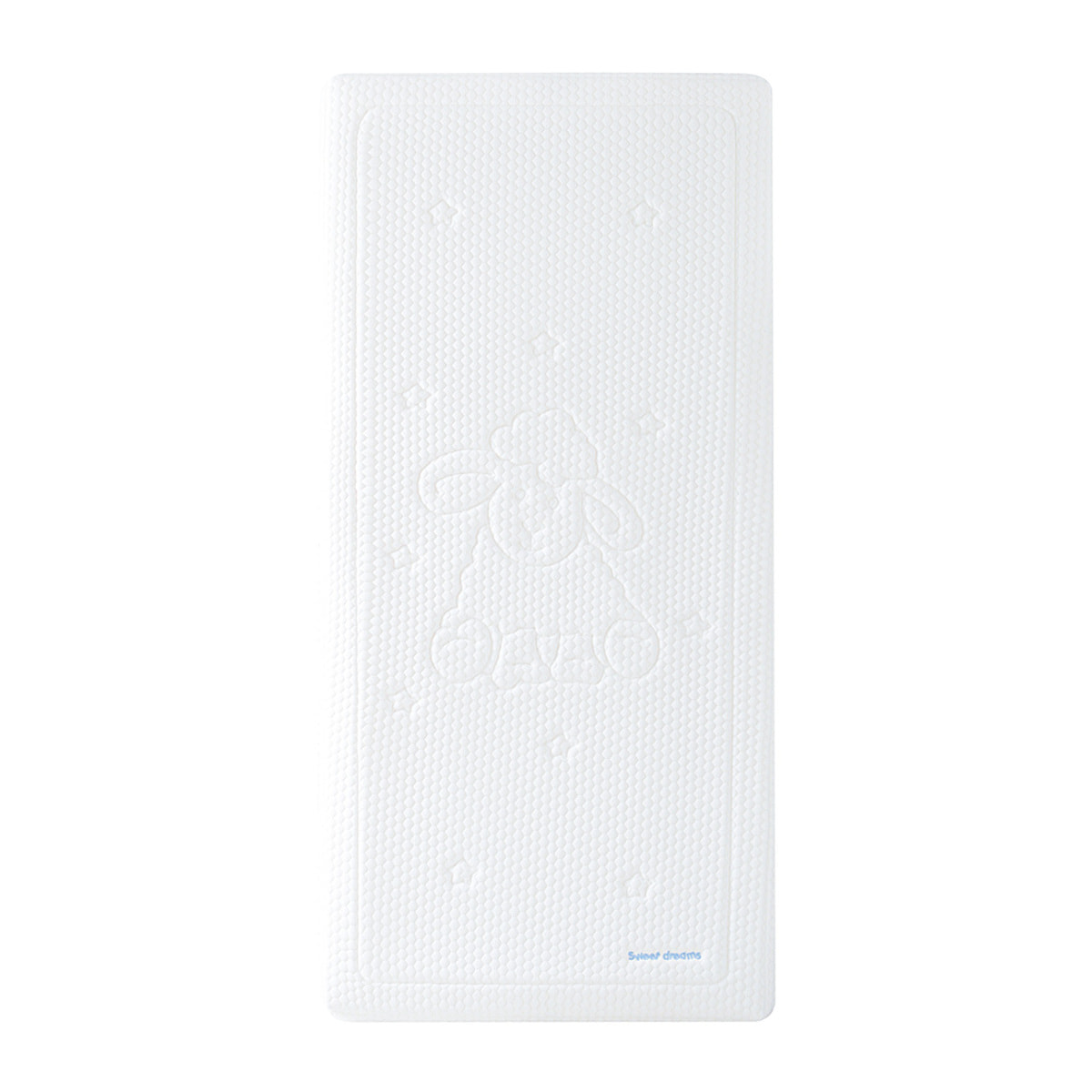 Matelas Enfant Ourson, glissière Bleu, 14 cm, Mousse Haute Densité Supersoft, Déhoussable, Soutien Medium, Fabrication Française, CertiPUR Oeko-Tex
