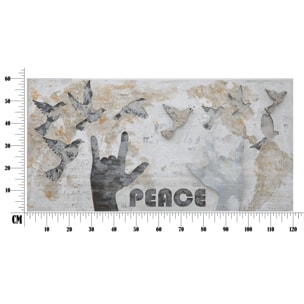 DIPINTO PEACE OFFICINE 55 MULTICOLORE