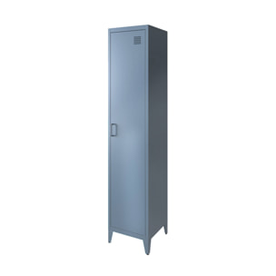 Armoire chambre en acier bleu 4 espaces de rangement. casier