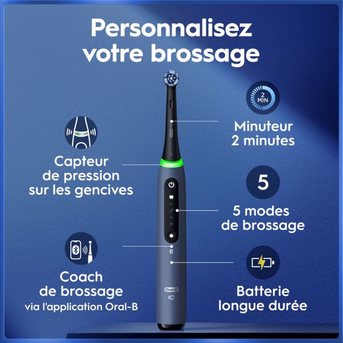 Brosse à dents électrique ORAL-B iO5s Series Ocean Blue