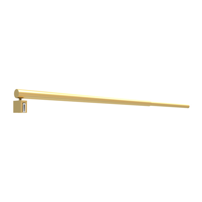Barre de fixation murale OR DORE BROSSE réglable de 70 à 100cm pour paroi de douche FREEDOM 2 GOLD
