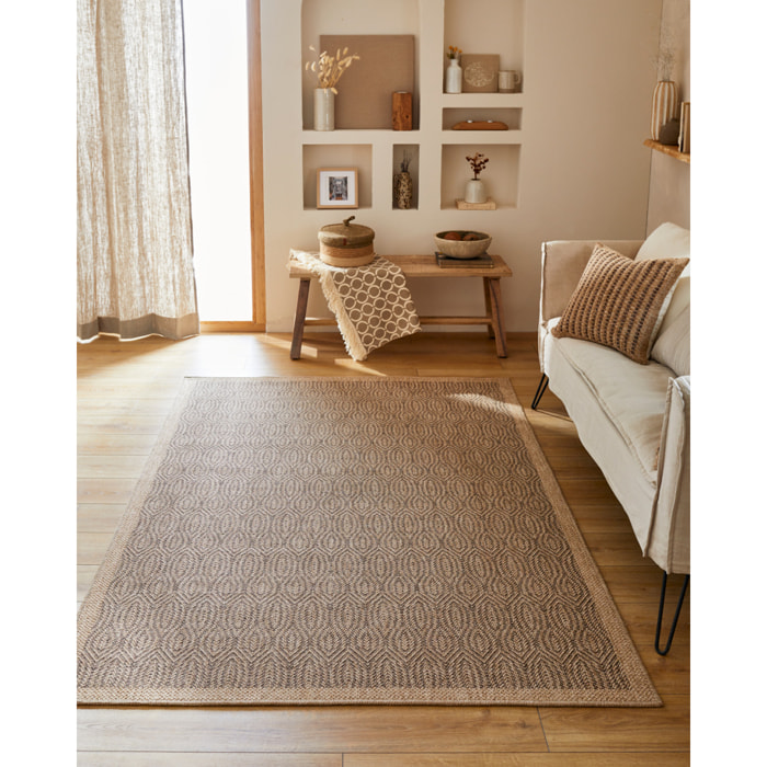 Tapis moderne effet jute naturel