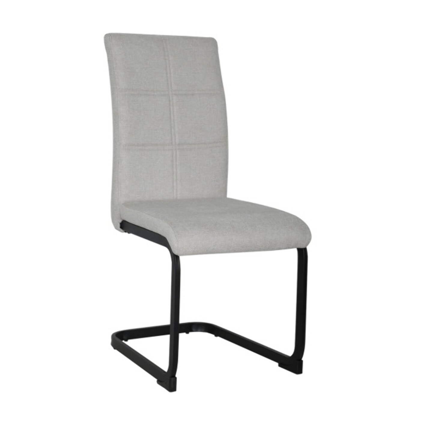 Chaise en tissu avec pied luge en métal - FABIO