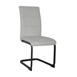 Chaise en tissu avec pied luge en métal - FABIO