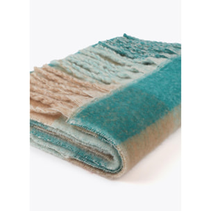 Sciarpa a Quadri con Grande Logo