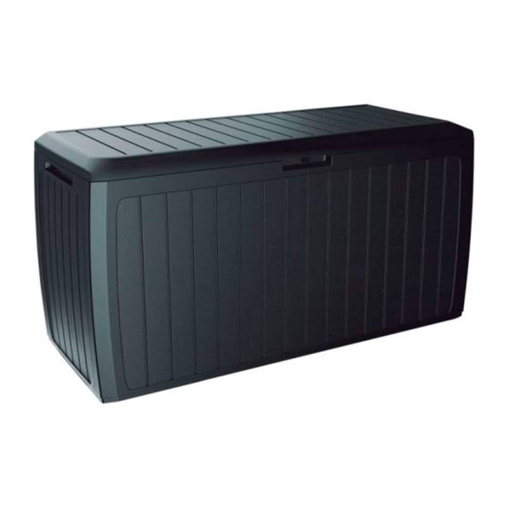Baul de jardin 290 litros Prosperplast Boxe Board de plastico en color antracita 116,6 x 47 x 59,5 cm