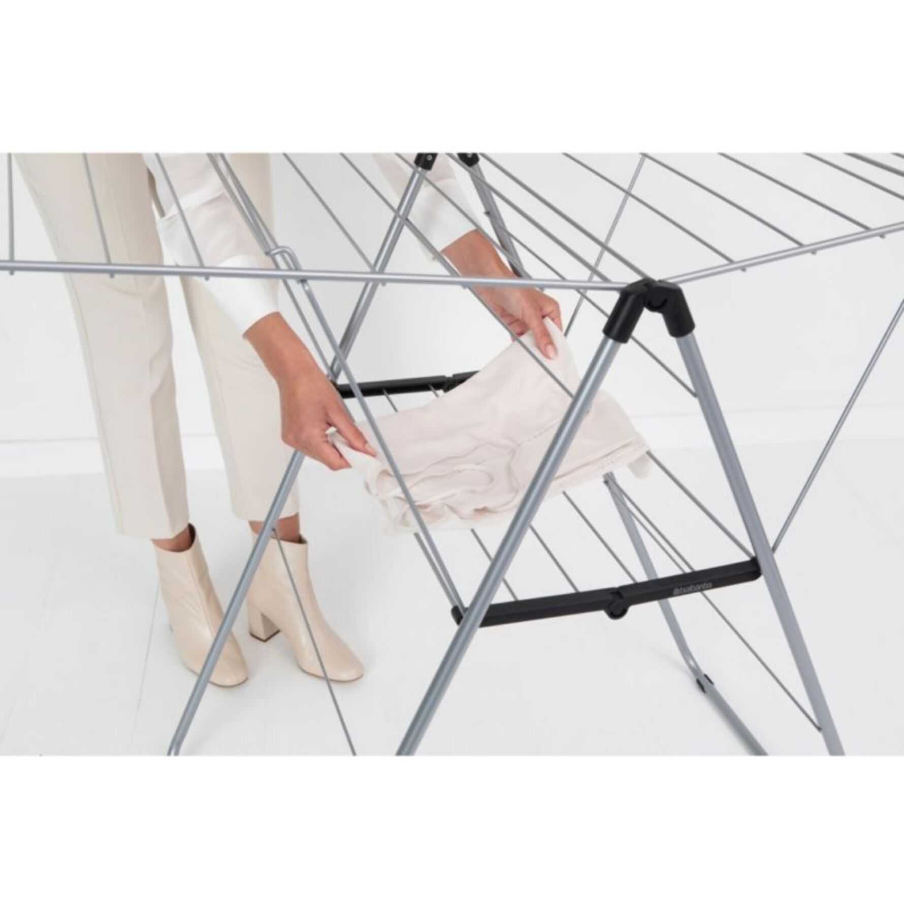 Etendoir à linge BRABANTIA Hang on 20m Metallic Grey